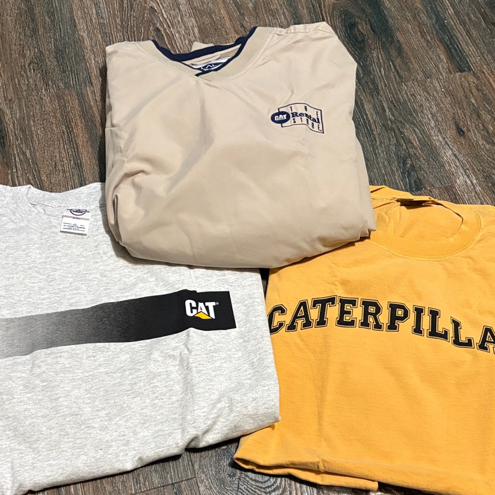 Caterpillar Men's Beige, Gray, and Yellow Shirts